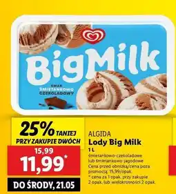 Lidl Lody śmietankowo-czekoladowe Algida Big Milk oferta