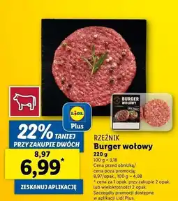 Lidl Burger wołowy Rzeźnik Codzienna Dostawa oferta