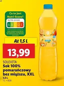 Lidl Sok pomarańczowy Solevita oferta
