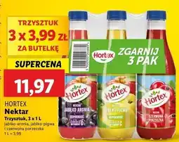 Lidl Zestaw nektar: czerwona porzeczka + jabłko-pigwa jabłko-aronia Hortex oferta