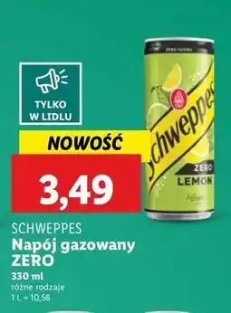 Lidl Napój lemon zero Schweppes oferta
