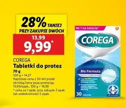 Lidl Tabletki do czyszczenia protez bio formula Corega Tabs oferta