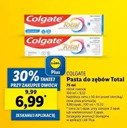 Lidl Pasta do zębów whitening Colgate Total oferta