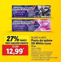 Lidl Pasta do zębów glamourous white Blend-A-Med 3D White Luxe oferta