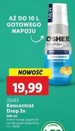 Lidl Koncentrat red grape-dragonfruit Oshee Vitamin Water oferta