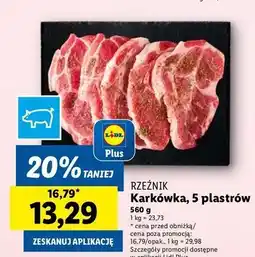 Lidl Karkówka wieprzowa bez kości w plastrach Rzeźnik Codzienna Dostawa oferta
