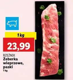 Lidl Żeberka wieprzowe paski Rzeźnik Codzienna Dostawa oferta