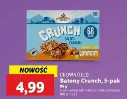 Lidl Batony malina z białą czekoladą Crownfield Crunchy oferta