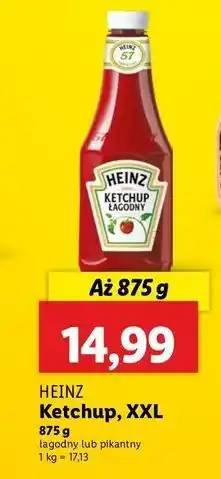 Lidl Ketchup łagodny Heinz oferta