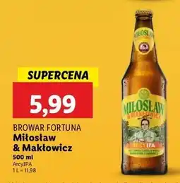 Lidl Piwo Miłosław & Makłowicz Arcyapa oferta