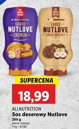 Lidl Sos choco hazelnut Nutlove oferta