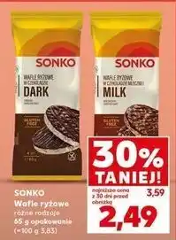 Kaufland Wafle ryżowe w czekoladzie ciemnej Sonko oferta