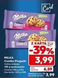 Kaufland Ciastka z kawałkami czekolady Milka Pieguski oferta