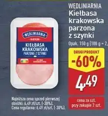 ALDI Kiełbasa krakowska parzona z szynki Wędliniarnia Classic oferta