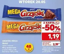 Kaufland Wafelek kakaowy w czekoladzie deserowej Grześki Mega oferta