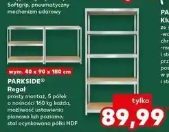 Kaufland Regał 5 półek 90 x 180 40 cm Parkside oferta