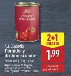 ALDI Pomidory krojone w kostkę All Seasons oferta