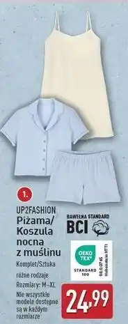 ALDI Koszula nocna z muślinu m-xl Up2Fashion oferta