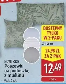 ALDI Poszewki na poduszkę z muślinu 40 x cm Novitesse oferta