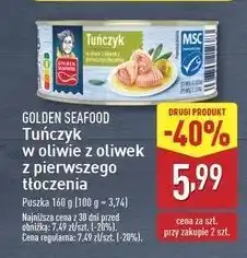ALDI Tuńczyk w oliwie z oliwek pierwszego tłoczenia Golden Seafood oferta