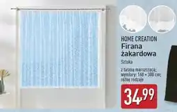 ALDI Firana żakardowa z taśmą marszczącą 160 x 300 cm Home Creation oferta