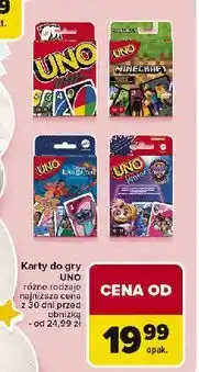 Carrefour Karty uno junior Mattel oferta
