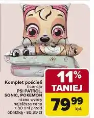 Carrefour Komplet pościeli pokemon 140 x 200 + 70 80 cm oferta