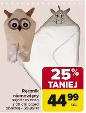 Carrefour Ręcznik niemowlęcy z kapturem oferta