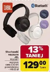 Carrefour Słuchawki tune 520 białe Jbl oferta