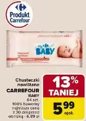 Carrefour Chusteczki nawilżane premium Carrefour Baby oferta