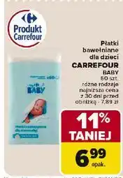 Carrefour Płatki kosmetyczne dla niemowląt Carrefour My Baby oferta