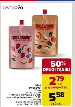 Carrefour Mus jabłkowo-brzoskwiniowy Owolovo oferta