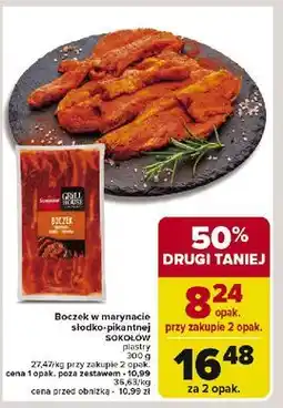 Carrefour Boczek grillowy w marynacie słodko-pikantnej Sokołów Grill House oferta