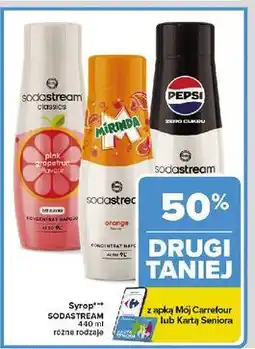 Carrefour Sok do przygotowania napojów gazowanych mirinda Sodastream oferta