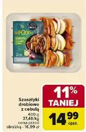 Carrefour Szaszłyki z kurczaka boczkiem i cebulą Be Foodie oferta