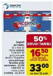 Carrefour Jogurt truskawka Danone Actimel oferta