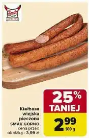 Carrefour Kiełbasa wiejska pieczona Smak Górno oferta