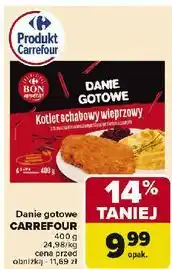 Carrefour Kotlet schabowy z ziemniakami i kapustą kwaszoną Carrefour Bon Appetit! oferta