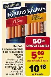 Carrefour Parówki z piersi kurczaka Krakus Animex oferta