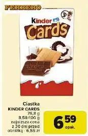 Carrefour Herbatniki z czekoladą Kinder Cards oferta