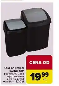 Carrefour Kosz na śmieci swing top 25 l Curver oferta