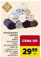 Carrefour Przescieradło jersey z gumką 180 x 200 cm Tex oferta