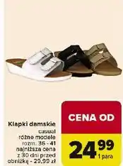 Carrefour Klapki damskie 36-41 oferta
