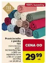Carrefour Prześcieradło z gumką 180 x 200 cm Tex oferta