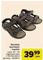 Carrefour Sandały męskie 40-46 oferta