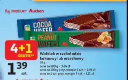 Auchan Wafelek w polewie czekoladowej kakaowy Auchan oferta