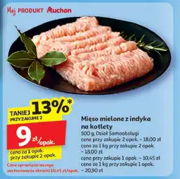 Auchan Mięso mielone na kotlety z indyka oferta