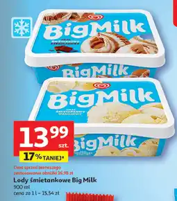 Auchan Lody śmietankowo-waniliowe Algida big milk oferta