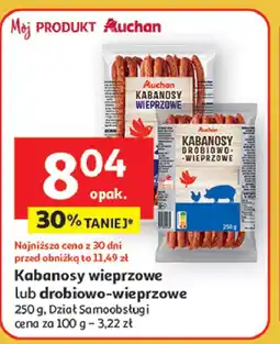 Auchan Kabanosy wieprzowe Auchan różnorodne (logo czerwone) oferta