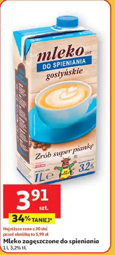 Auchan Mleko zagęszczone do spieniania 3.2% Gostyń oferta